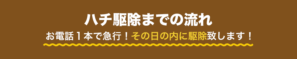 ハチ駆除までの流れ