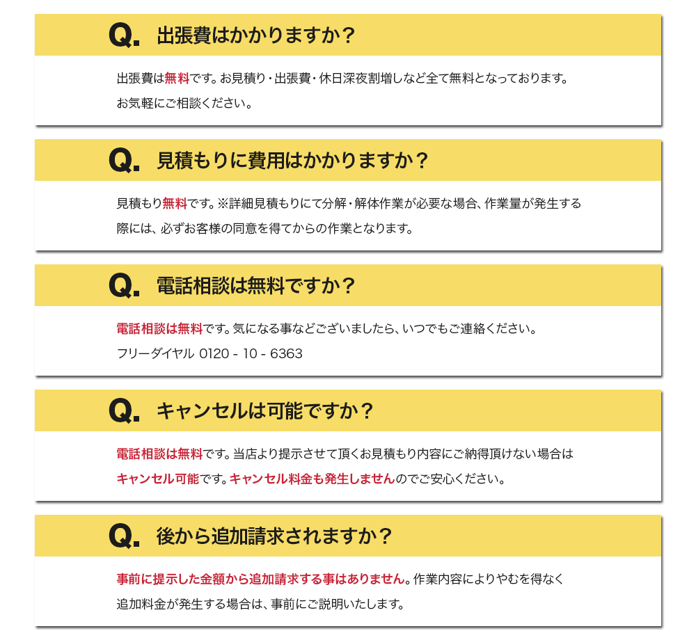 よくある質問・回答一覧